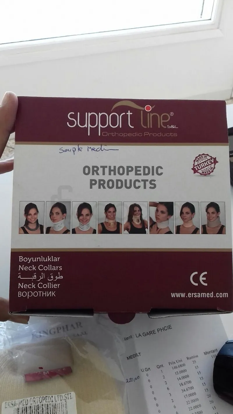 SUPPORT LINE COLLIER CERVICAL SOUPLE TAILLE M REFERENCE SL-05