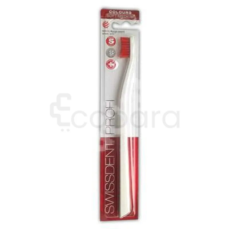 SWISSDENT BROSSE A DENTS PROFI COLOURS BLANC ROUGE