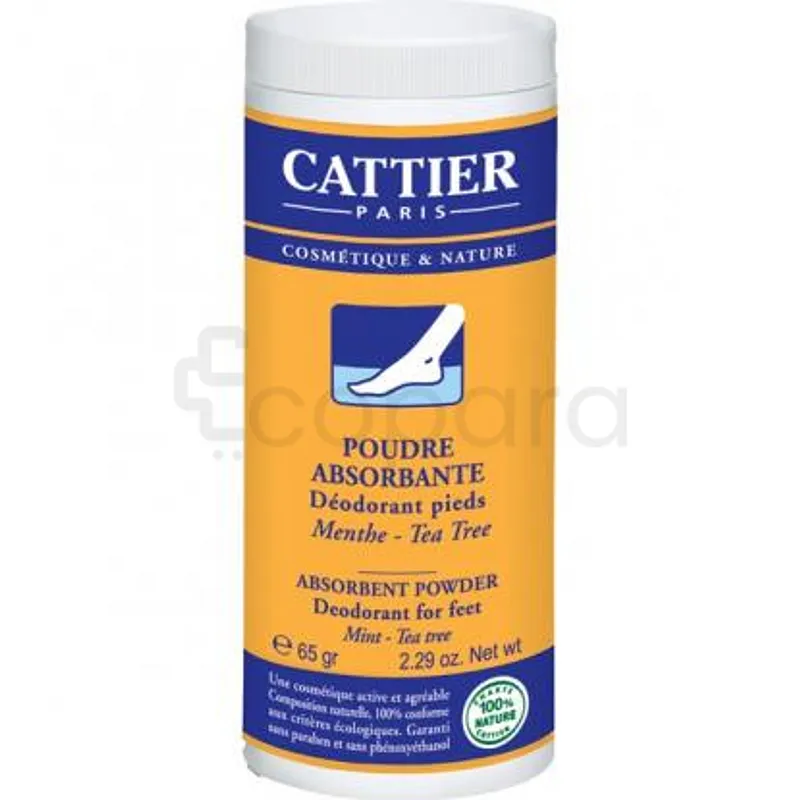 CATTIER POUDRE ABSORBANTE DEODORANT PIEDS 65G