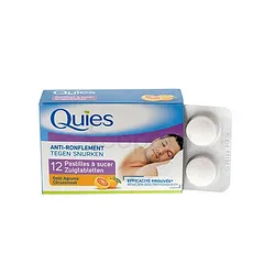 QUIES PASTILLES A SUCER ANTI RONFLEMENT GOUT AGRUME BOITE DE 12