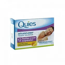 QUIES PASTILLES A SUCER ANTI RONFLEMENT GOUT MIEL CITRON BOITE DE 12