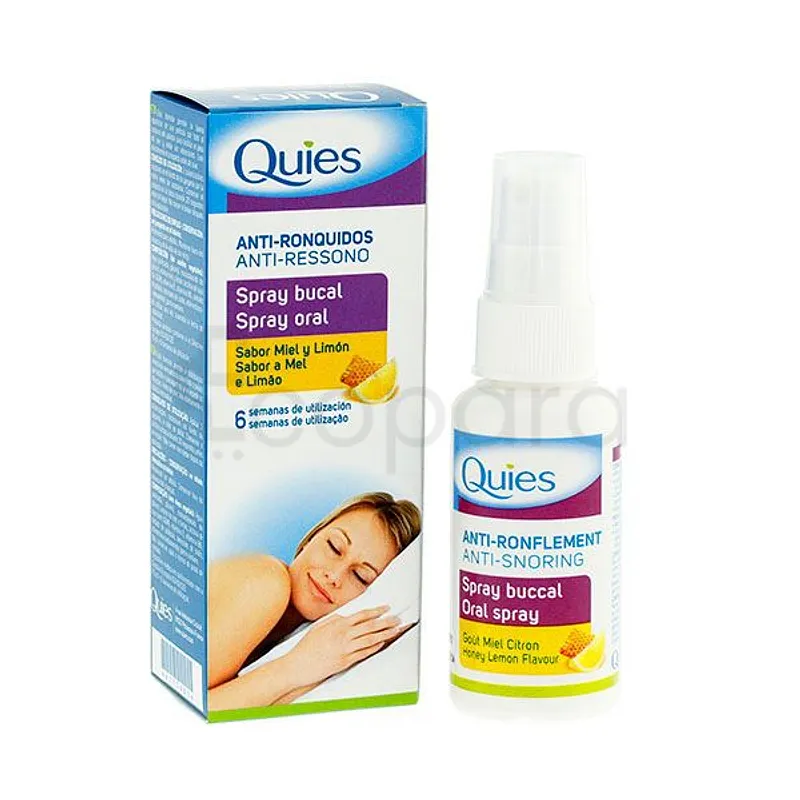 QUIES SPRAY BUCCAL ANTI RONFLEMENT GOUT MIEL CITRON 70ML