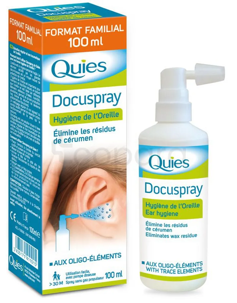 QUIES DOCUSPRAY HYGIENE DE L'OREILLE 100ML