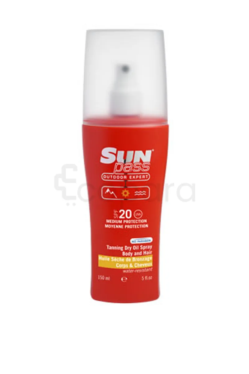SUNPASS HUILE SECHE DE BRONZAGE MOYENNE PROTECTION SPF20 150ML