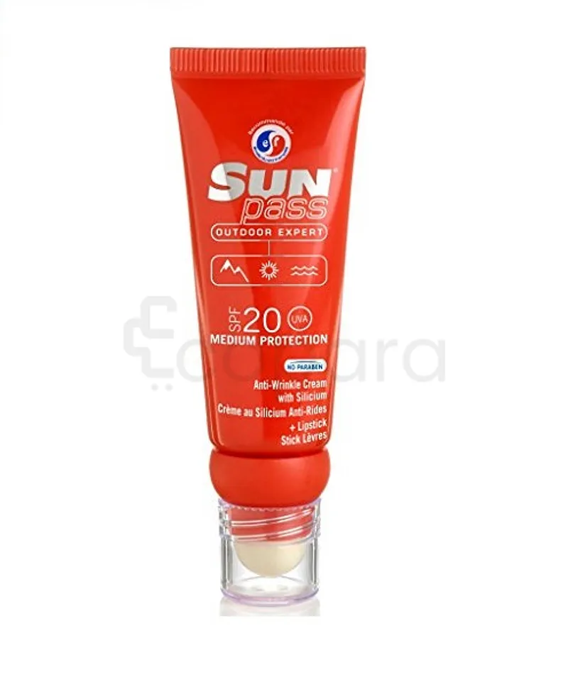 SUNPASS COMBISTICK SPF20 CREME AU SILICIUM ANTI-RIDES + STICK A LEVRES