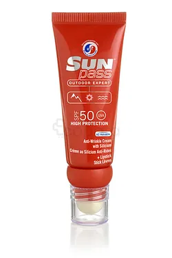 SUNPASS COMBISTICK SPF50 CREME AU SILICIUM ANTI-RIDES + STICK A LEVRES