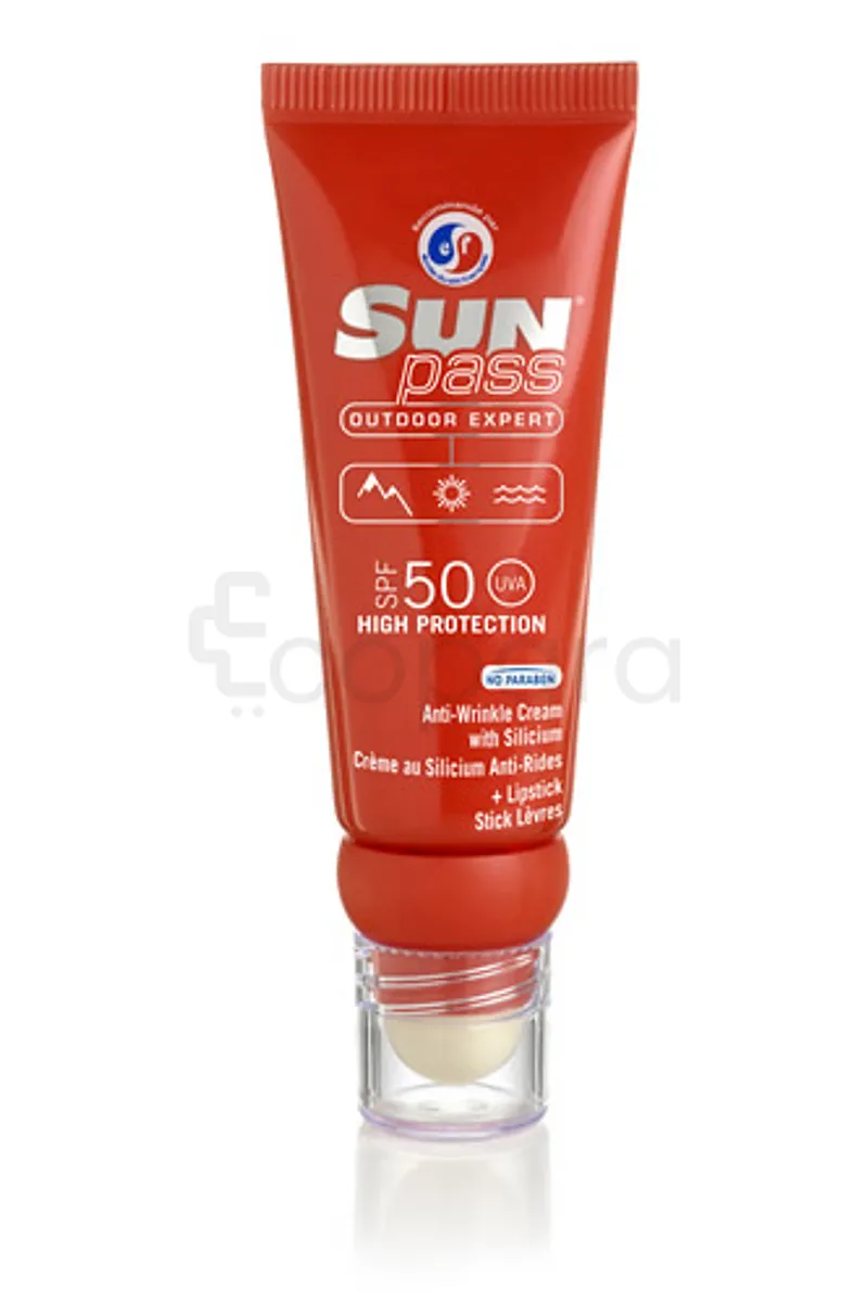 SUNPASS COMBISTICK SPF50 CREME AU SILICIUM ANTI-RIDES + STICK A LEVRES