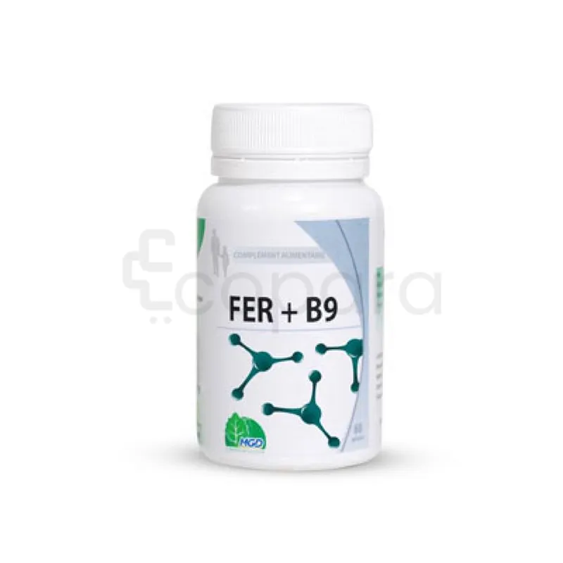 MGD FER + B9 BOITE DE 60 GELULES
