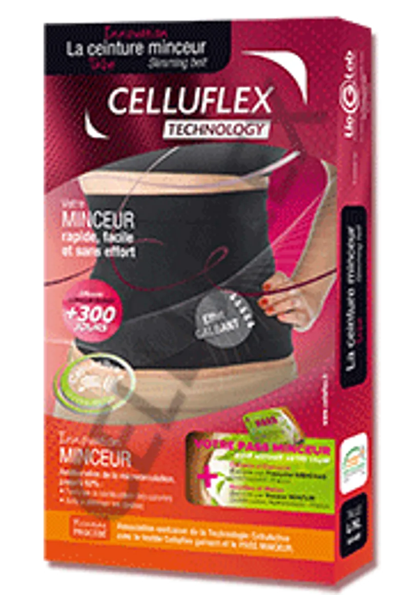 CELLUFLEX TECHNOLOGY CEINTURE MINCEUR TUBE NOIR TAILLE L-XL