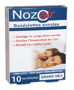 NOZOAIR BANDELETTES NASALES GRAND NEZ BOITE DE 10