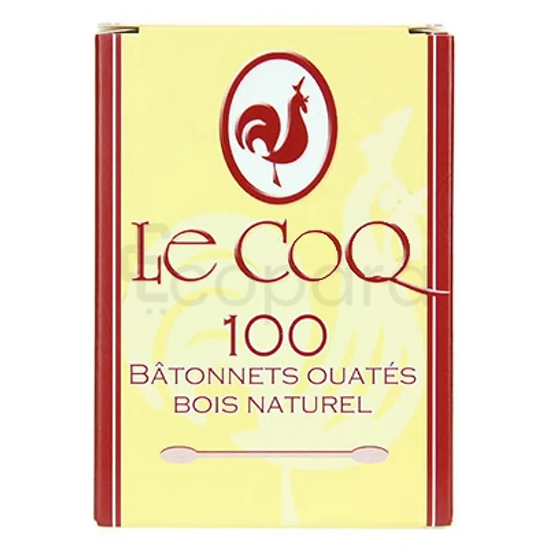 LE COQ BATONNETS OUATÉS BOIS NATUREL BOITE DE 100