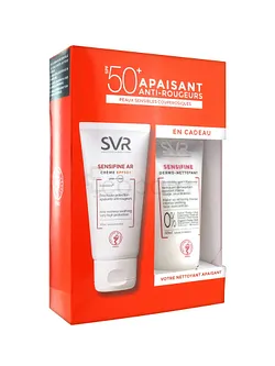 SVR SENSIFINE COFFRET AR CRÈME SPF50+ 50ML + SENSIFINE DERMONETTOYANT 50ML OFFERT