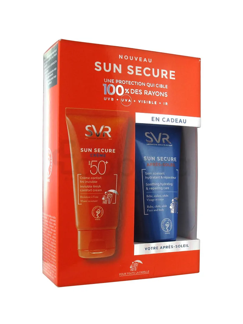 SVR SUN SECURE COFFRET CREME SPF50+ 50ML + APRES SOLEIL 50ML OFFERT