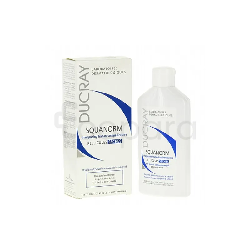 DUCRAY SQUANORM SHAMPOOING TRAITANT ANTI-PELLICULAIRE PELLICULES SECHES 125ML