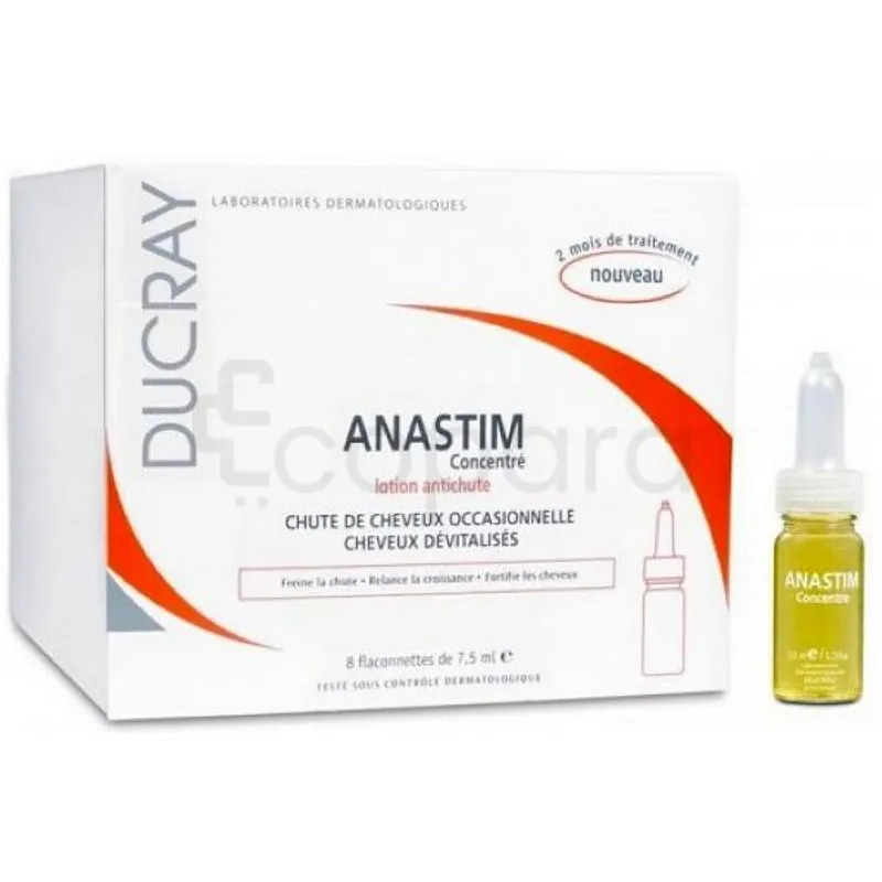 DUCRAY ANASTIM CONCENTRE LOTION ANTI-CHUTE BOITE DE 8 FLACONNETTES DE 7.5ML