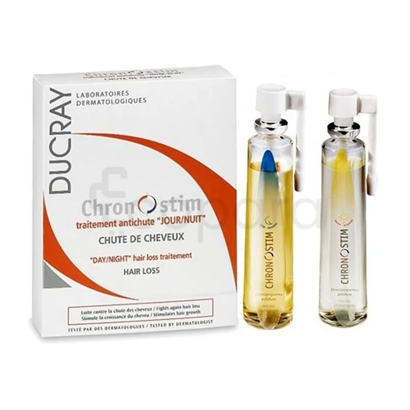 DUCRAY CHRONOSTIM TRAITEMENT ANTI-CHUTE JOUR ET NUIT BOITE DE 2 FLACONS DE 50ML