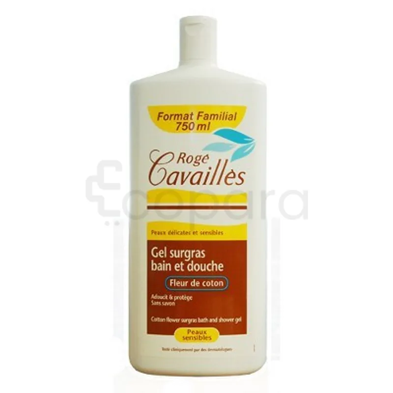 ROGE CAVAILLES GEL SURGRAS BAIN ET DOUCHE FLEUR DE COTON 1L