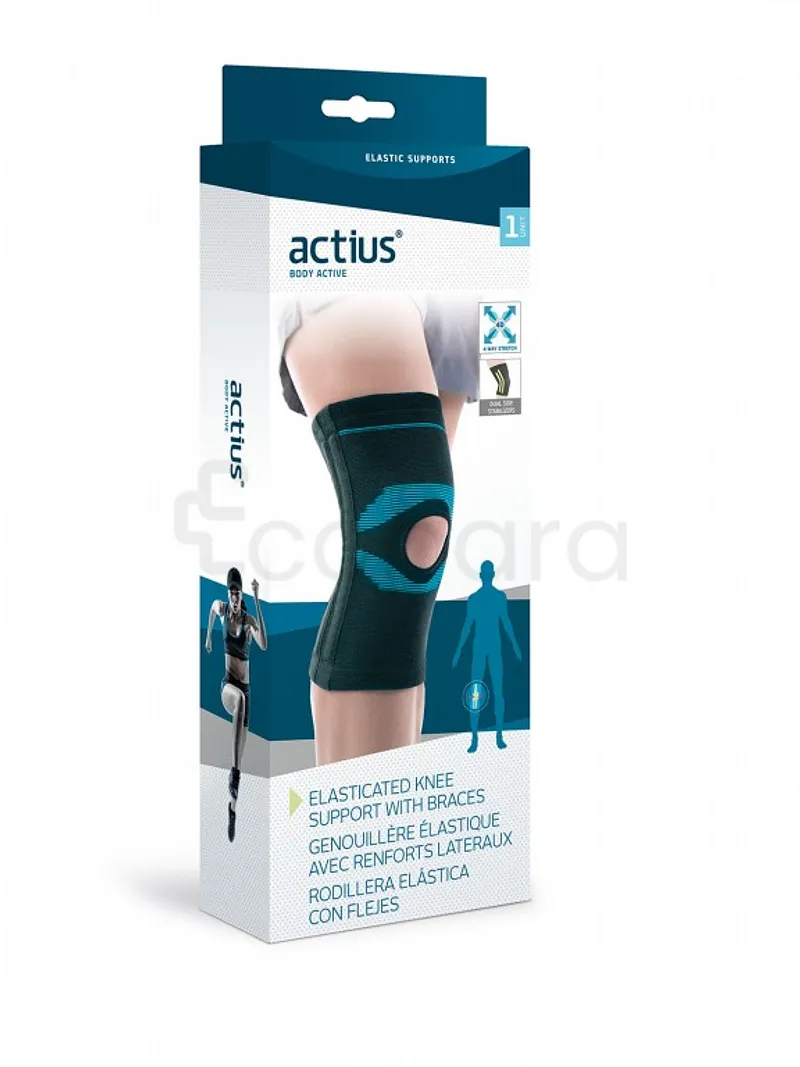 ACTIUS GENOUILLERE ELASTIQUE AVEC RENFORTS LATERAUX TAILLE S REFERENCE ACE802
