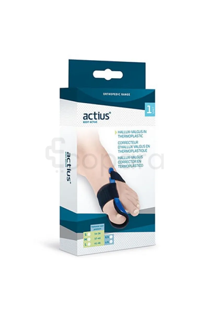 ACTIUS CORRECTEUR D'HALLUX VALGUS EN THERMOPLASTIQUE TAILLE M REFERENCE ACP902