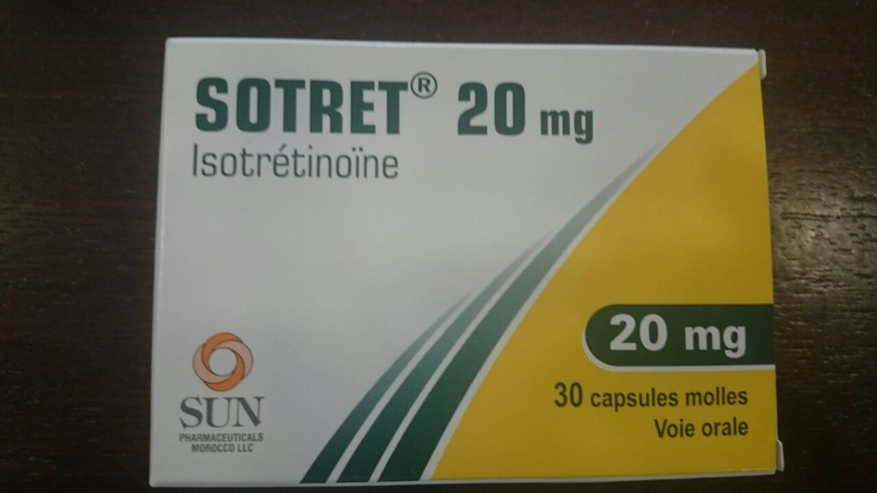 SOTRET 20MG ISOTRETINOINE BOITE DE 30 CAPSULES MOLLES
