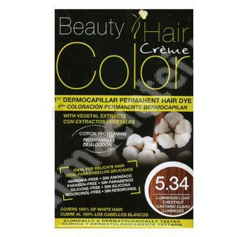 BEAUTY HAIR COLOR NUMERO 5.34 CHATAIN CLAIR LUMINEUX