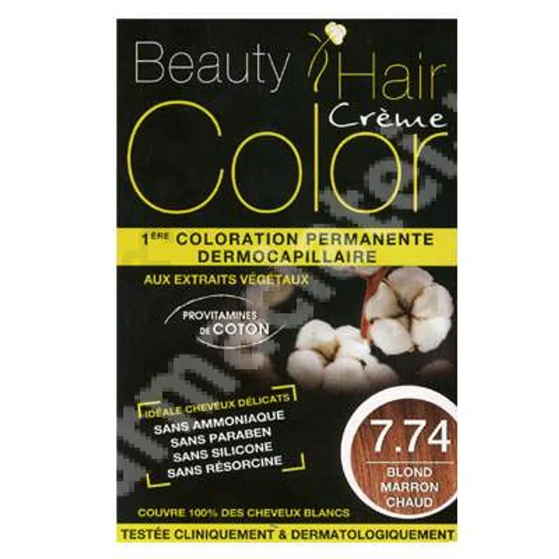 BEAUTY HAIR COLOR NUMERO 7.74 BLOND MARRON CHAUD