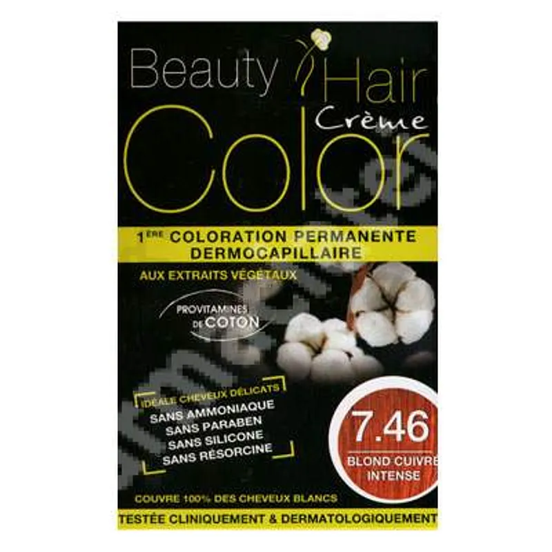 BEAUTY HAIR COLOR NUMERO 7.46 BLOND CUIVRE INTENSE