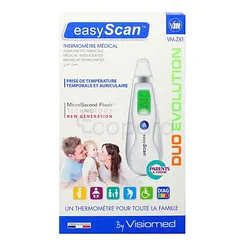 VISIOMED EASYSCAN THERMOMETRE MEDICAL PRISE DE TEMPERATURE TEMPORALE ET AURICULAIRE REFERENCE VM-ZX1