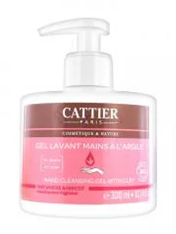 CATTIER GEL LAVANT MAINS A L'ARGILE ROSE ET ABRICOT 300ML