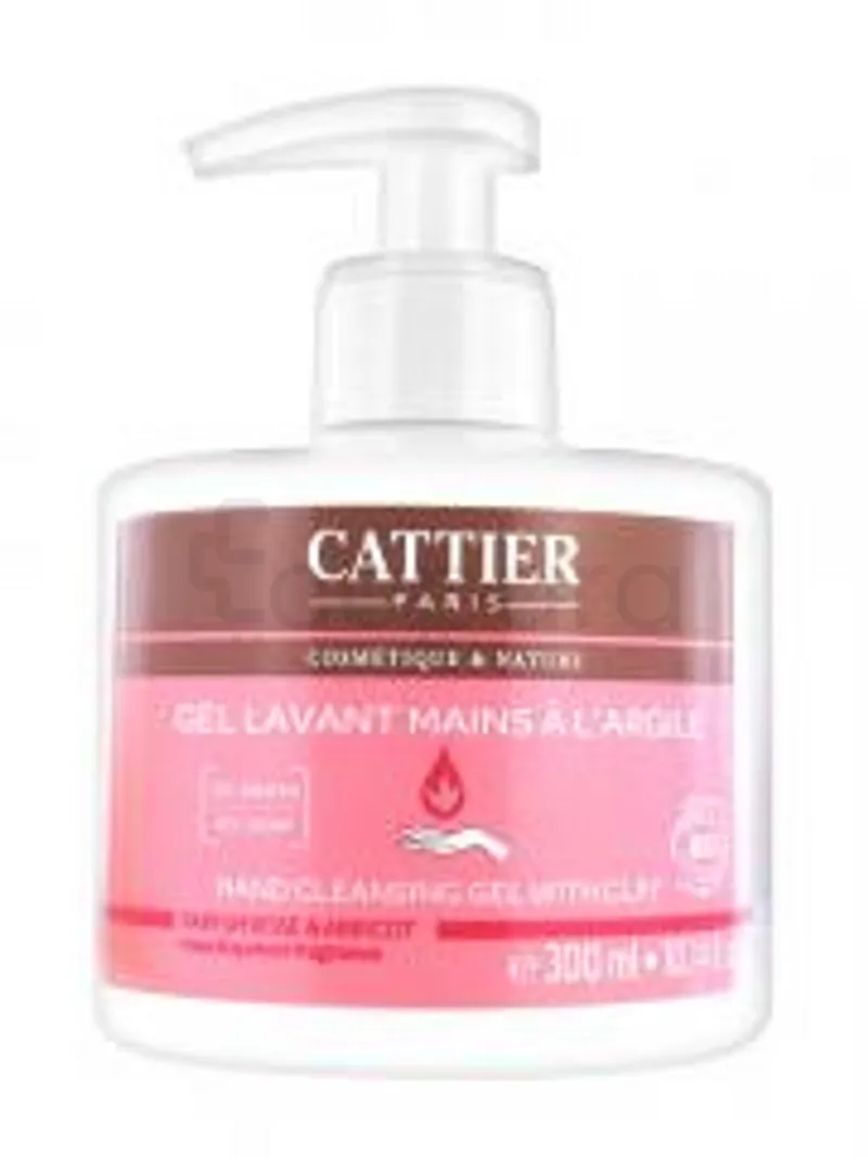 CATTIER GEL LAVANT MAINS A L'ARGILE ROSE ET ABRICOT 300ML