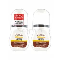 ROGE CAVAILLES DEODORANT ANTI-TRACES SOIN INVISIBLE ROLL-ON 2*50ML BOITE DE 2