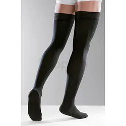 THUASNE VENOFLEX CITY CONFORT COTON CLASSE 2 BAS CUISSE HOMME NOIR TAILLE 2 REFERENCE 5328