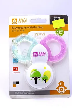 JIAAI BABY ANNEAU DE DENTITION RING MAUVE ET BLEU