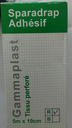 GAMMAPLAST SPARADRAP ADHESIF ROUGE TISSU PERFORE ROUGE 5M*10CM