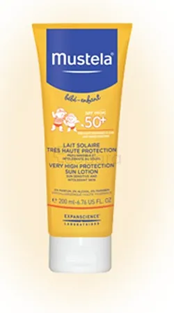 MUSTELA LAIT SOLAIRE TRES HAUTE PROTECTION SPF50+ 200ML
