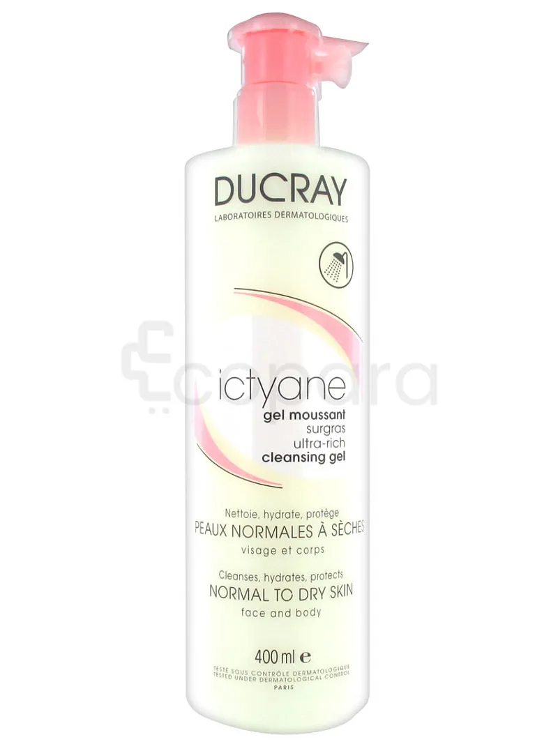DUCRAY ICTYANE GEL MOUSSANT SURGRAS ULTRA-RICH PEAUX NORMALES A SECHES 400ML