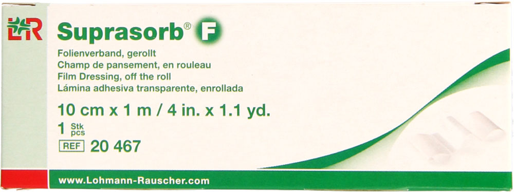 LOHMANN ET RAUSCHER LR SUPRASORB F CHAMP DE PANSEMENT EN ROULEAU 10CM*1M REFERENCE 20467