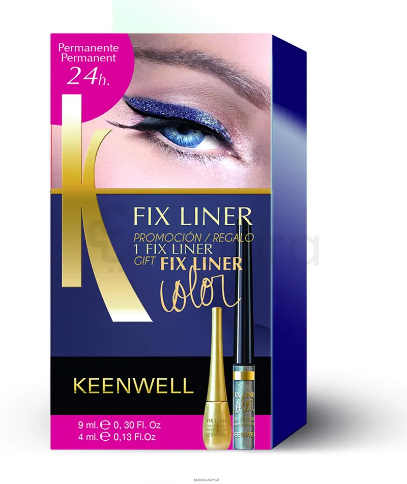 KEENWELL FIX LINER PERMANENTE 24H 4ML+FIX LINER COLOR 9ML GRATUIT