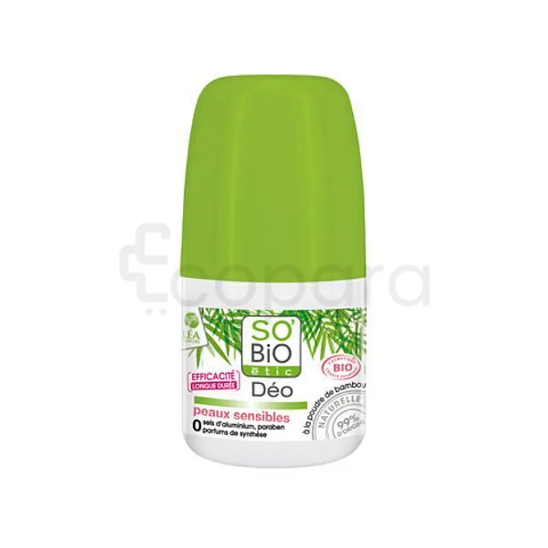 SO'BIO ETIC DEODORANT A LA POUDRE DE BAMBOU PEAUX SENSIBLE 50ML