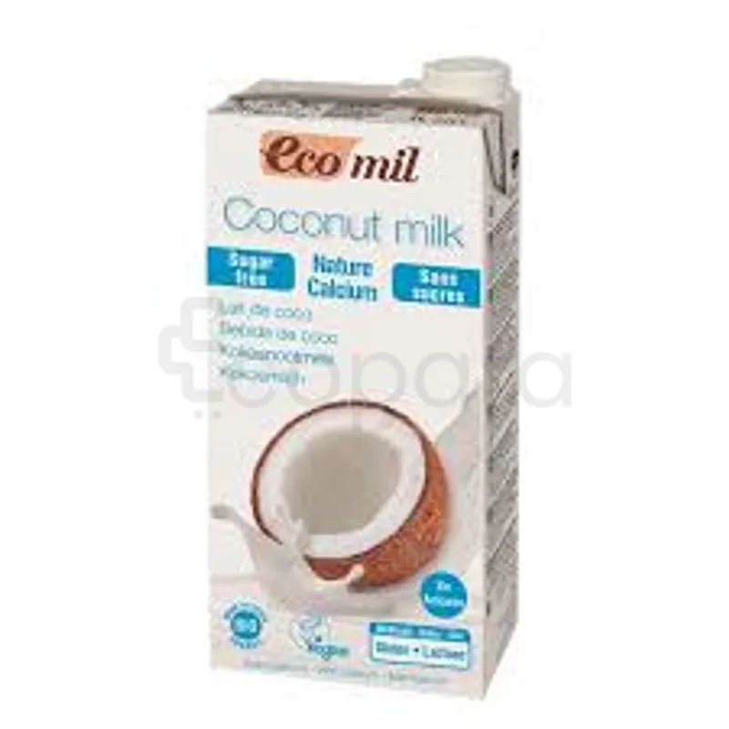 ECOMIL COCONUT MILK LAIT DE COCO NATURE CALCIUM SANS SUCRE 1L