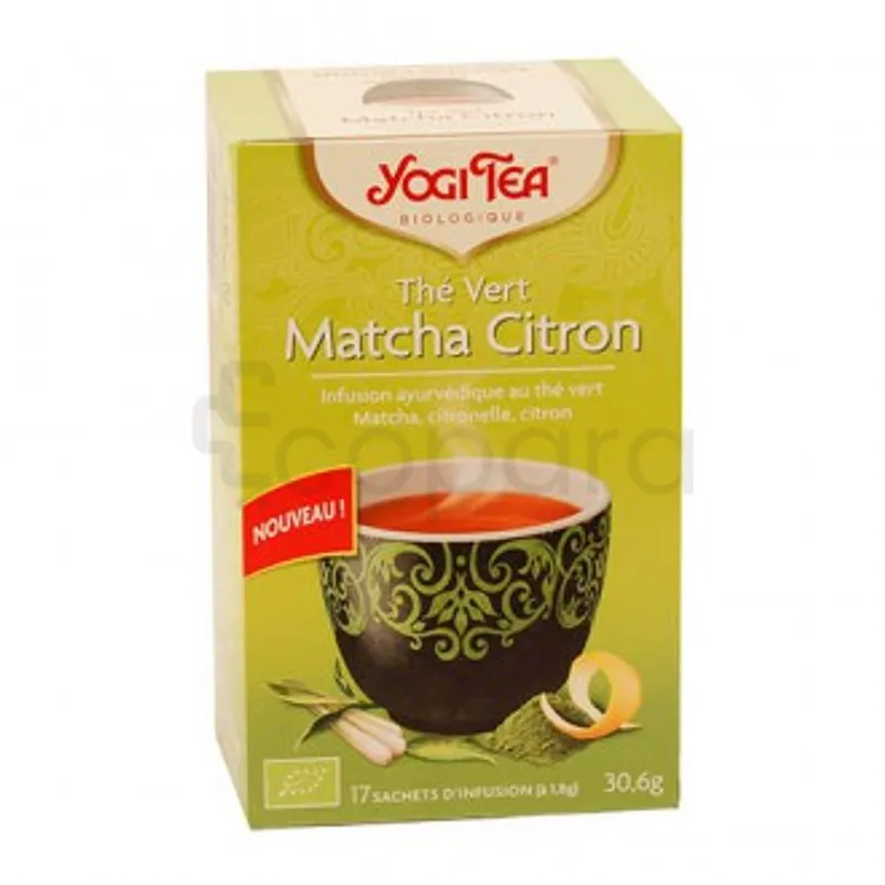 YOGI TEA THE VERT MATCHA CITRON INFUSION BOITE DE 17 SACHETS