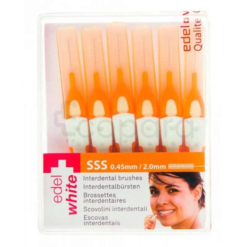 EDEL WHITE DENTAL SPACE BRUSHES BOITE DE 6 REFERENCE ID6SSS