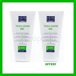 ISISPHARMA TEEN DERM GEL NETTOYANT EXFOLIANT 150ML + 1 OFFERT