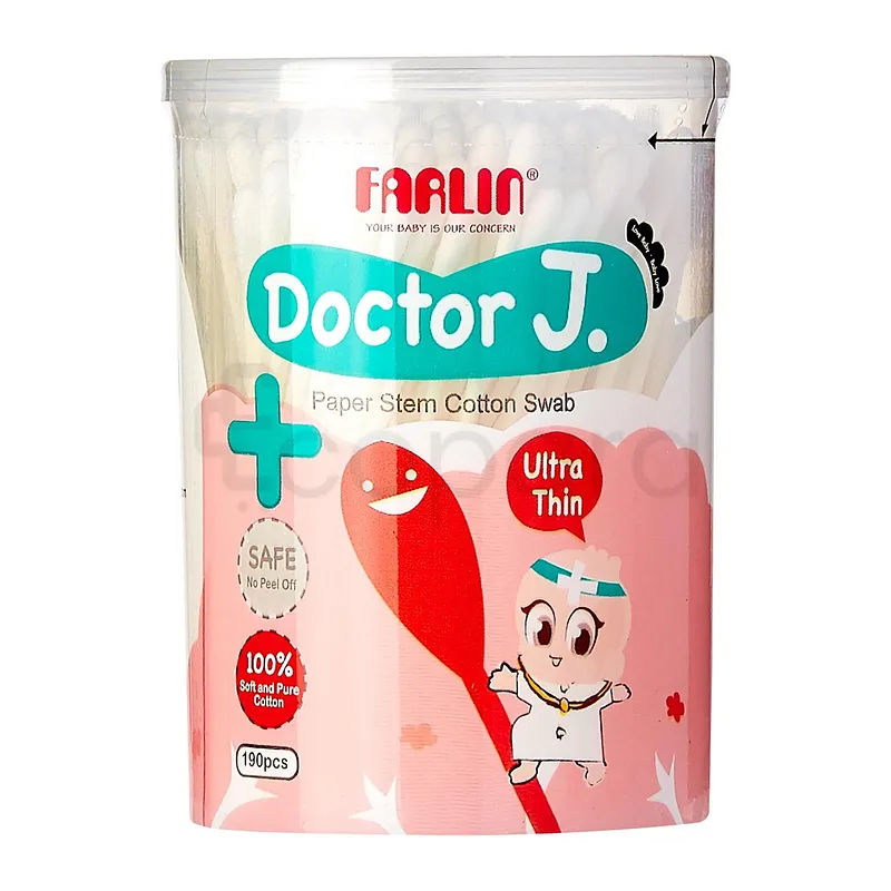 FARLIN DOCTOR J PAPER STEM COTTON SWAB BOITE DE 190 REFERENCE BCB-006