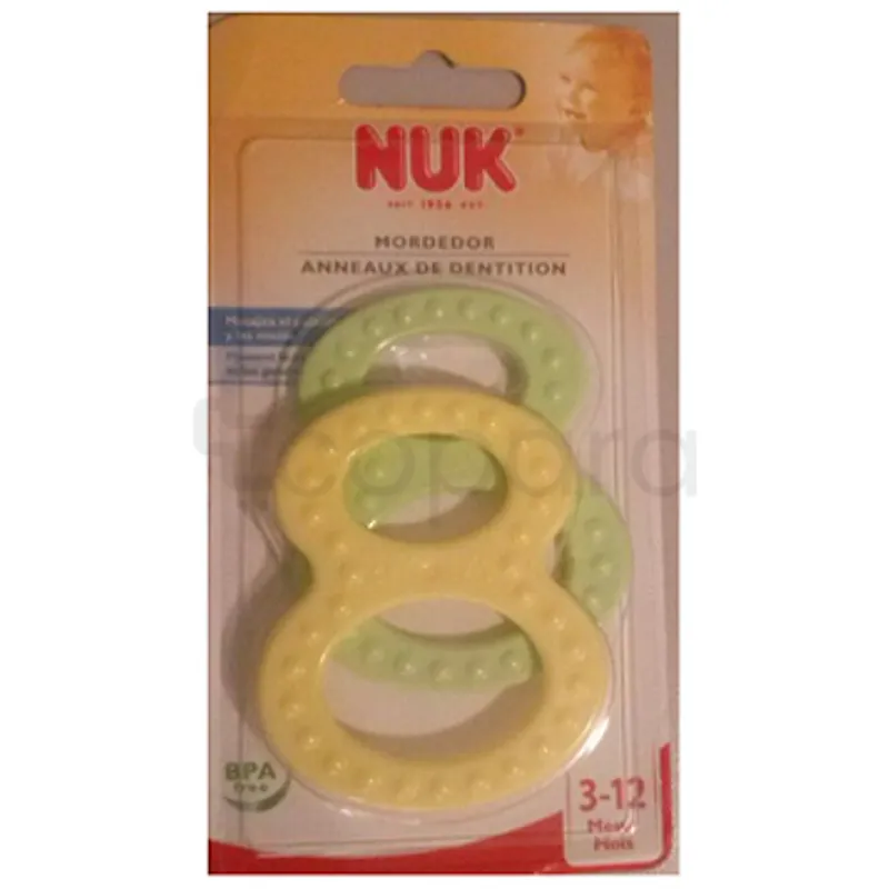 NUK ANNEAUX DE DENTITION MORDEDOR 3-12MOIS BOITE DE 2