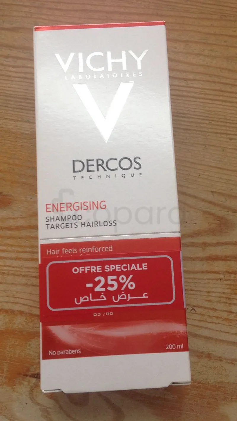 VICHY DERCOS ENERGISANT SHAMPOOING COMPLEMENT ANTI-CHUTE 200ML PROMOTION -25% OFFRE SPECIALE