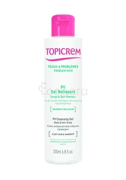 TOPICREM PV GEL NETTOYANT CORPS ET CUIR CHEVELU 200ML