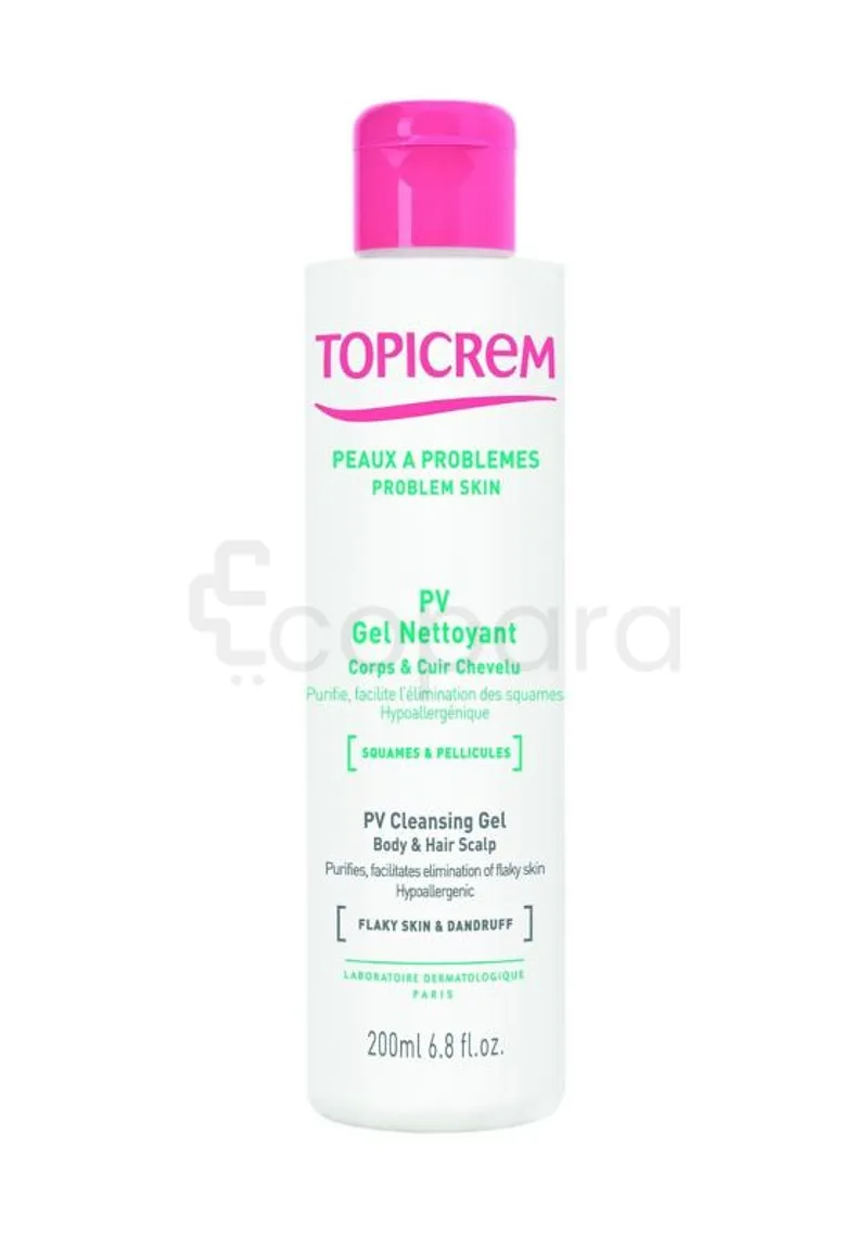 TOPICREM PV GEL NETTOYANT CORPS ET CUIR CHEVELU 200ML