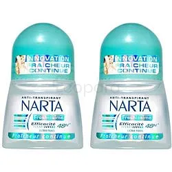 NARTA DEODORANT STICK FRAICHEUR CONTINUE 48H 50ML BOITE DE 2