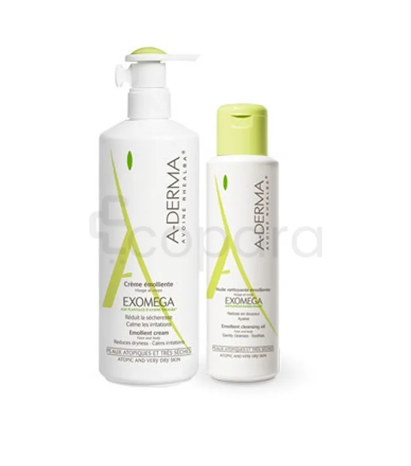 ADERMA PACK EXOMEGA DEFI CREME EMOLLIENTE 200ML + ADERMA EXOMEGA HUILE NETTOYANTE EMOLLIENTE 50ML